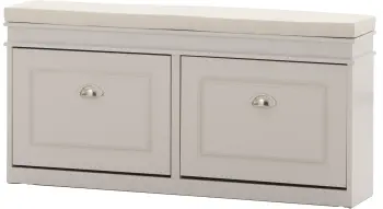 Szafka na buty z siedziskiem Alessa 1 (kaszmir/biały) 