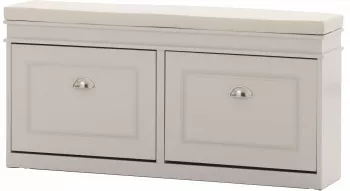 Szafka na buty z siedziskiem Alessa 1 (kaszmir/biały) 