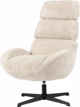 Fotel wypoczynkowy, obrotowy Prince (beżowy) 