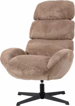Fotel wypoczynkowy, obrotowy Prince (brązowy) 