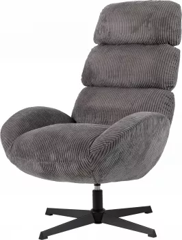 Fotel wypoczynkowy, obrotowy Prince (grafit) 
