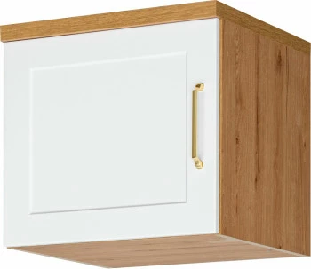 Półnadstawka do szafy Hawana (biały lakier mat/dąb soma ciemny)