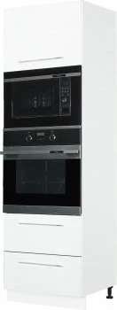 Wysoka zabudowa piekarnika/mikrofali Loara z easy box (biały połysk)