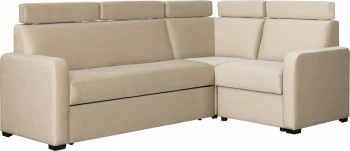 Narożnik Lazur z siedziskiem 3-os. rozkładanym i i 1-os. (plusz beż)