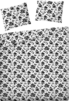 Zestaw pościeli Florina 200x220 cm (biały/czarny)