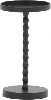 Stolik metalowy pomocniczy/kwietnik mały Naturos 42 (czarny) 