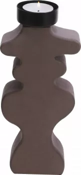 Świecznik drewniany na t-light duży Etna 47 (brązowy) 