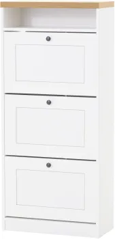 Szafka na obuwie Toskania (biały/dąb Soma ciemny) 