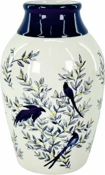 Wazon ceramiczny Pavone 44 (biały/niebieski) 