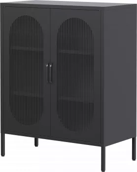 Witryna metalowa Groovi 2 drzwiowa (czarny) 
