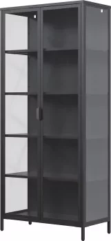 Witryna metalowa Groovi 2 drzwiowa (czarny) 