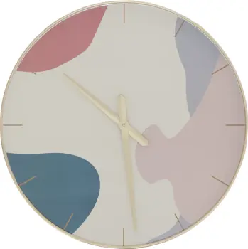 Zegar ścienny Naturos (wielokolorowy/złoty) 