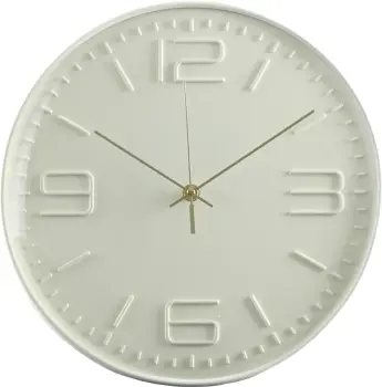 Zegar ścienny Naturos (beżowy/złoty) 