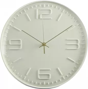 Zegar ścienny Naturos (beżowy/złoty) 