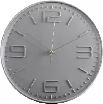 Zegar ścienny Naturos (latte/srebrny) 