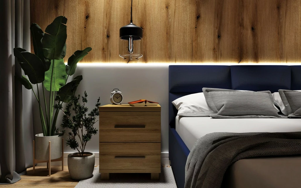 Sypialnia Panama (dąb Soma ciemny) - aranżacja 