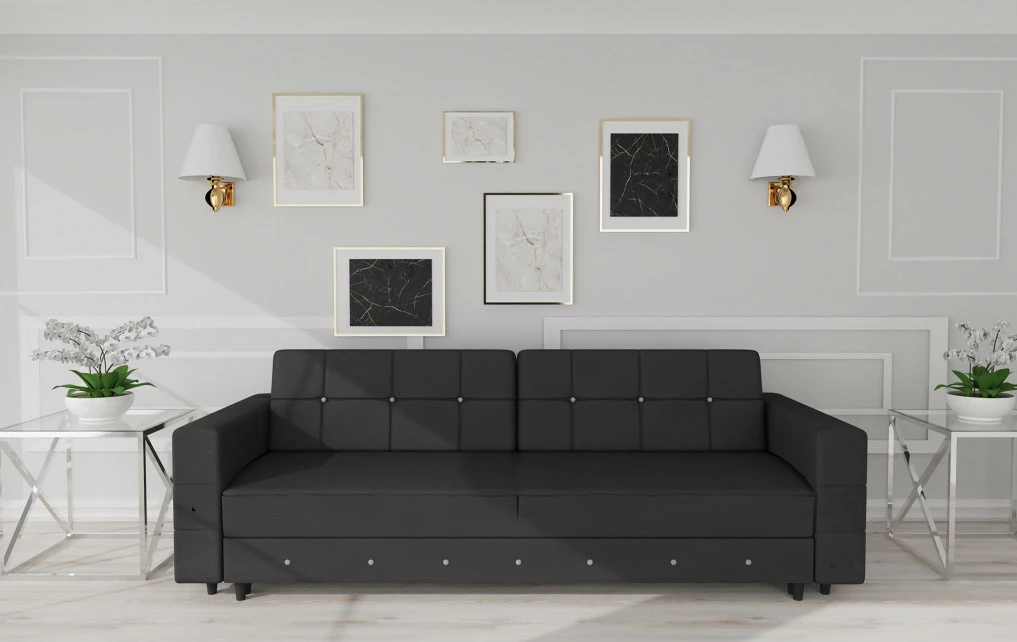 Salon - kanapa Diamentino (plusz czarny) 
